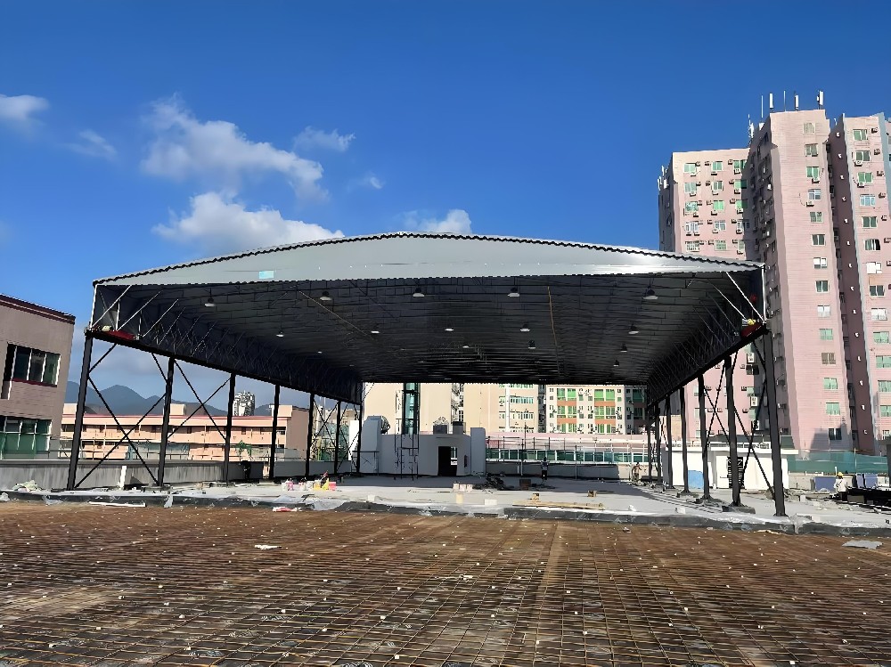 双边立柱电动雨棚